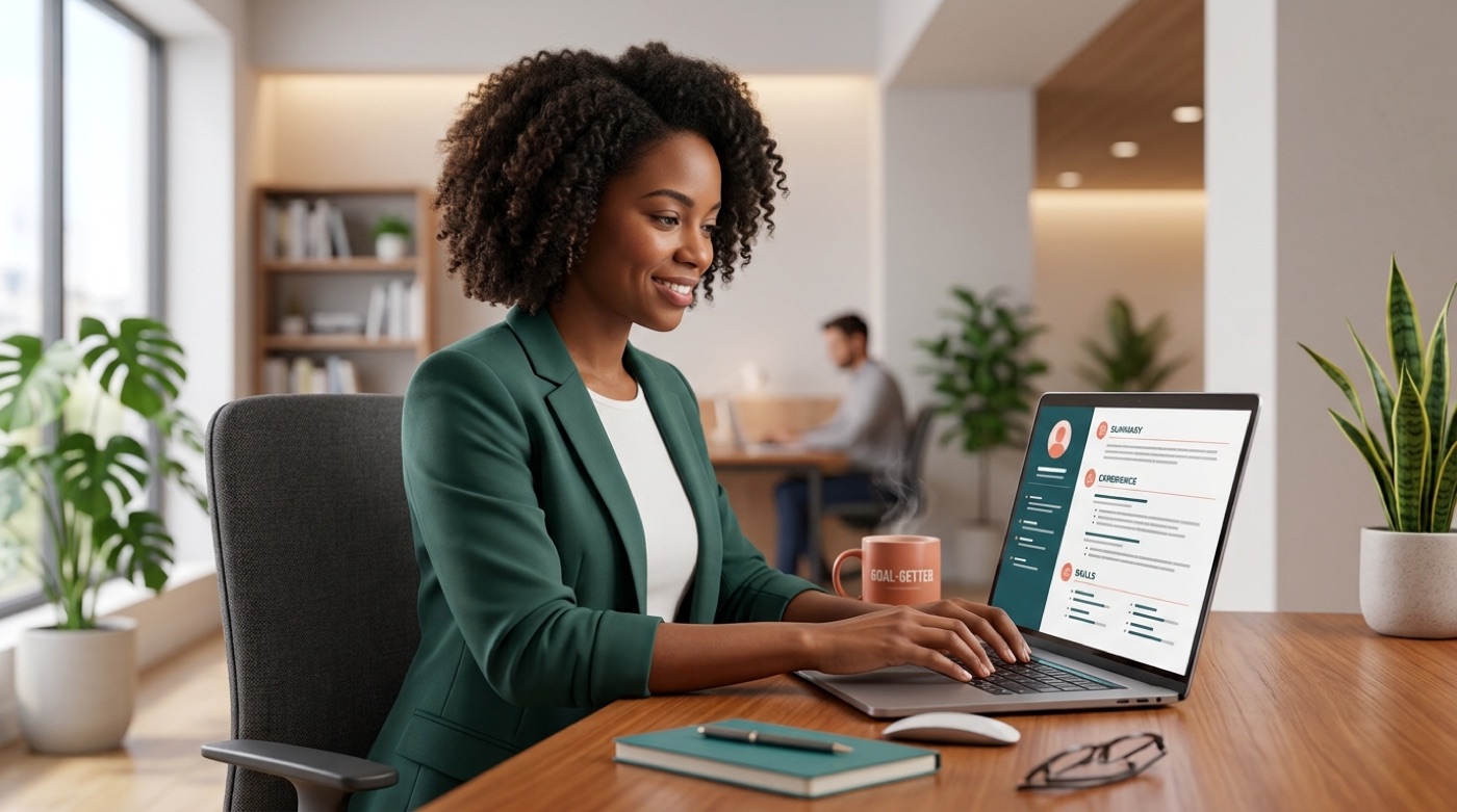 A resume organized into clear labeled sections: summary, experience, and skills